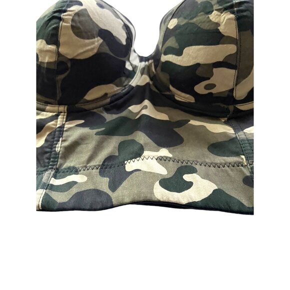 Giorgia Camo Bustier Green Size L NWT - Picture 5 of 10